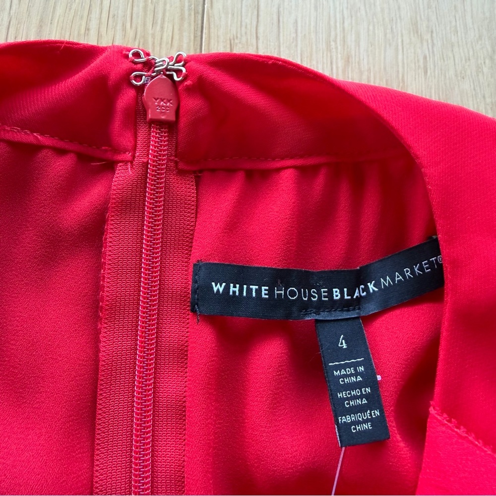 White House Black Market Red Ruffled Halter Camisole - Picture 7 of 8